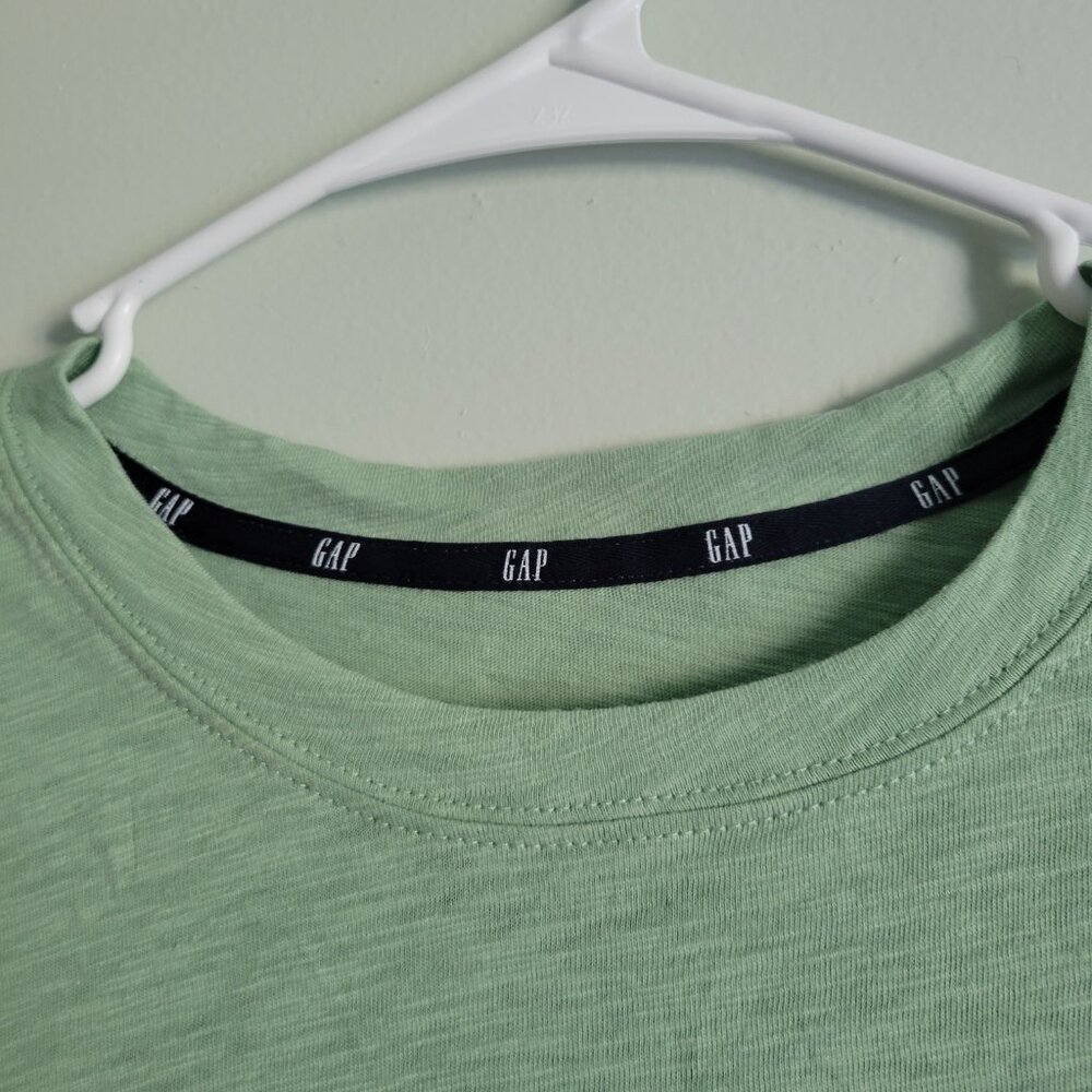 GAP Green Dress Women's Tiered Short Sleeve Knee Length Dress NWT - Picture 4 of 5